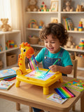 Children’s Giraffe LED Projector Drawing Desk and Easel