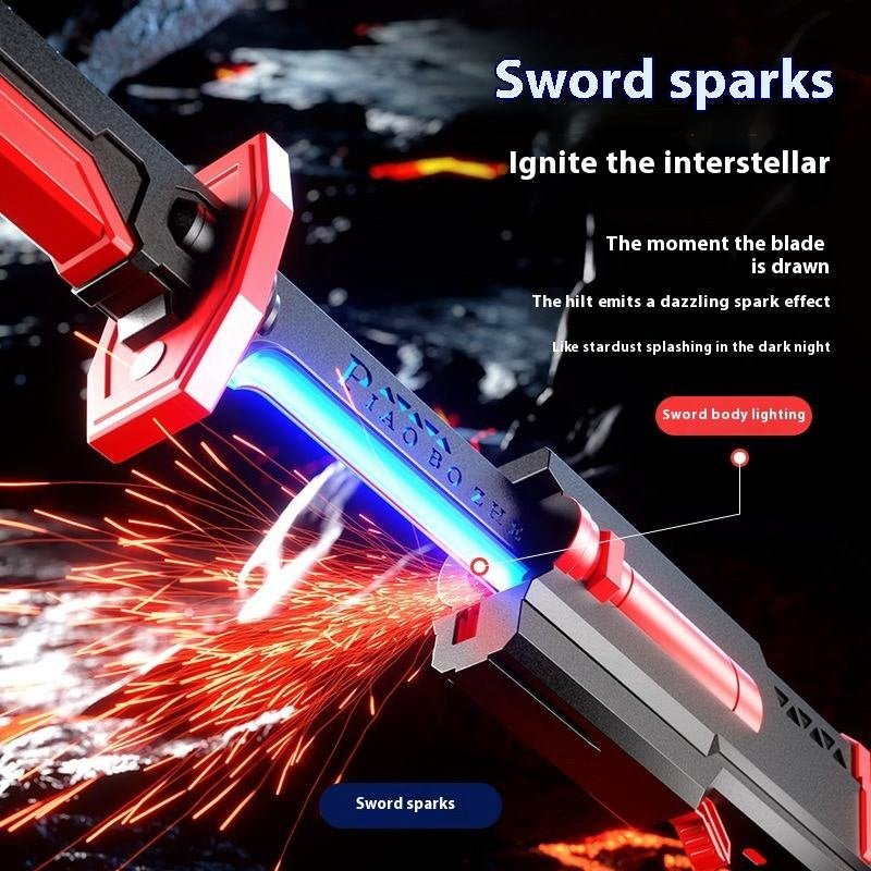 Dazzling Spray Light Sword with Sound, Water Mist & Spark Effects